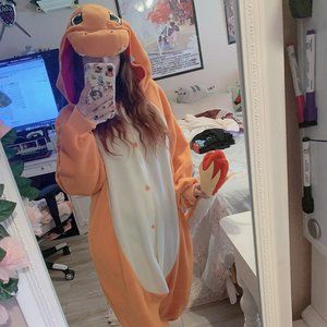 Charmander Pokemon Kigurumi Onesie Romper Cosplay Anime Otaku Size S
